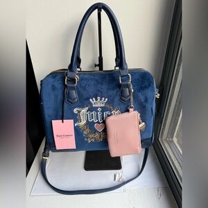 Juicy Couture Navy Satchel with Pink Details